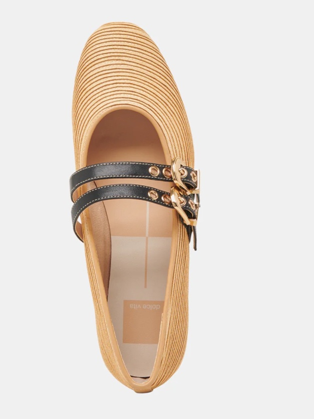 Dolce Vita Flats Baylee Ballet Flats Natural Raffia Sz 9.5